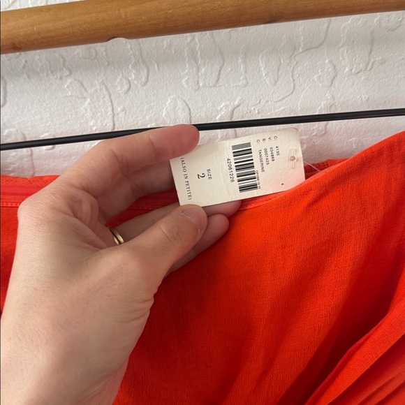 Anthropologie Maeve Brin Orange Strapless Crop Wide Leg Jumpsuit NWT 2 - Picture 7 of 9